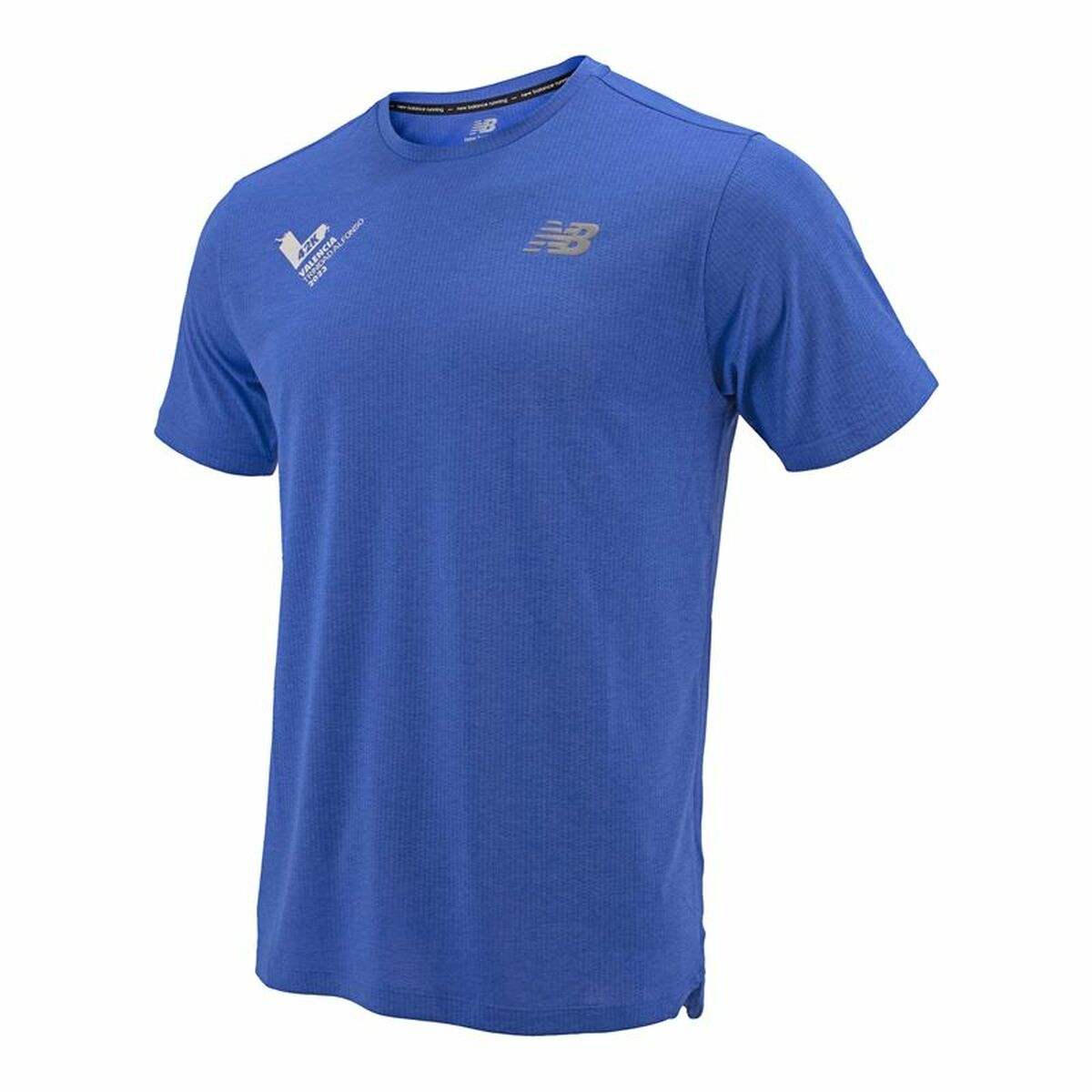 T-shirt à manches courtes homme New Balance Valencia Marathon Bleu