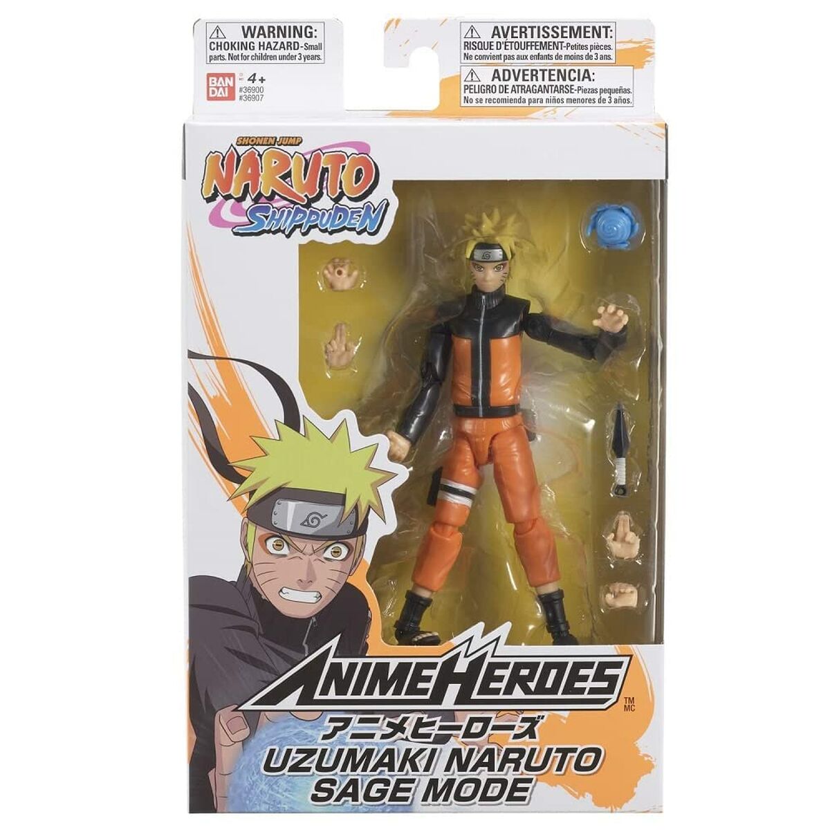 Personnage articulé Anime Heroes - Figurine Uzumaki Naruto Shippuden Ermite Mode 17 cm