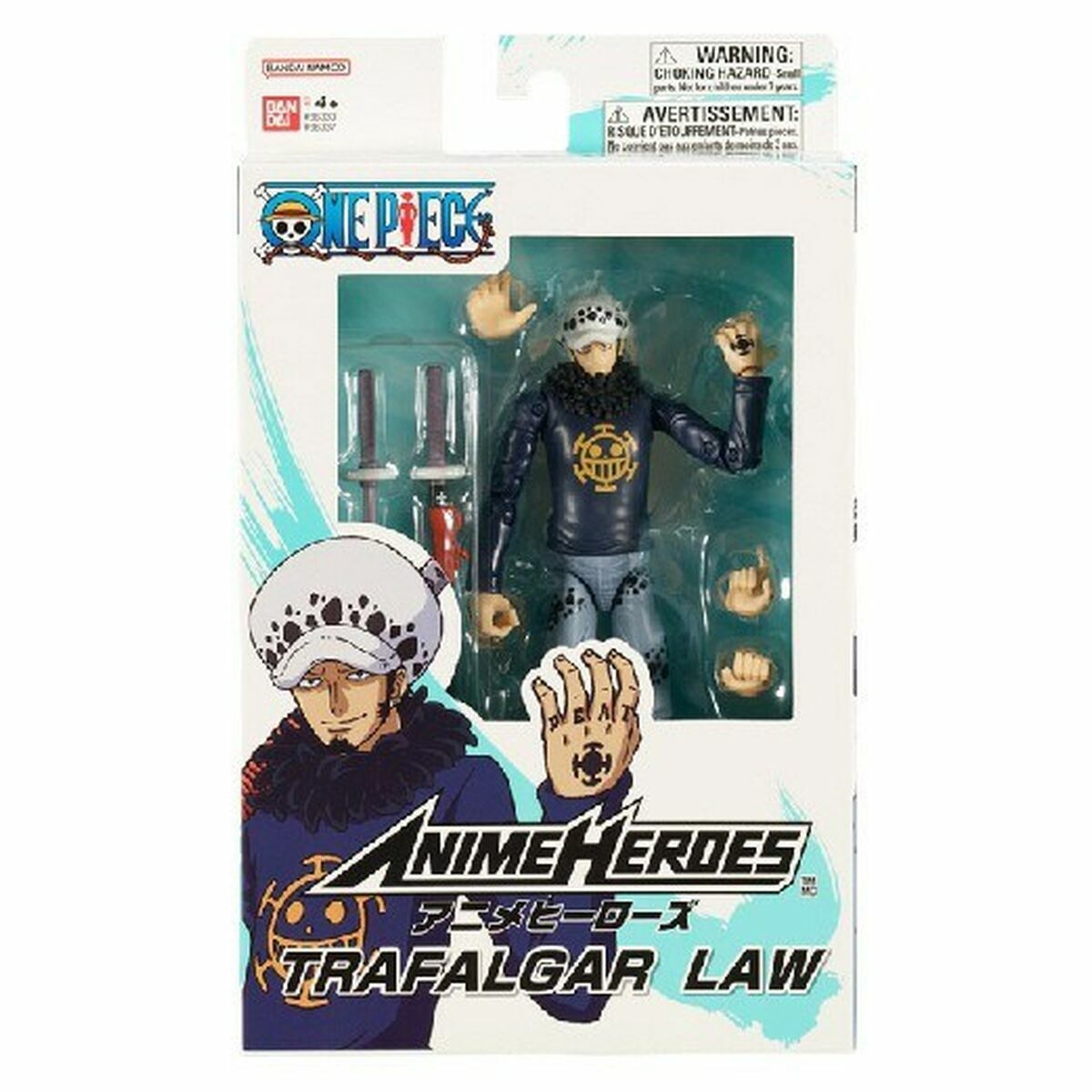 Figurine d’action One Piece Bandai Anime Heroes: Trafalgar Law 17 cm