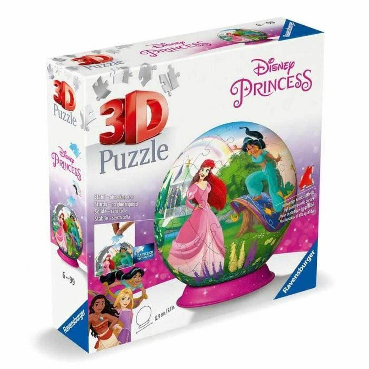 Puzzle 3D Ravensburger disney princesses (1 Unité) - Ravensburger - Jardin D'Eyden - jardindeyden.fr