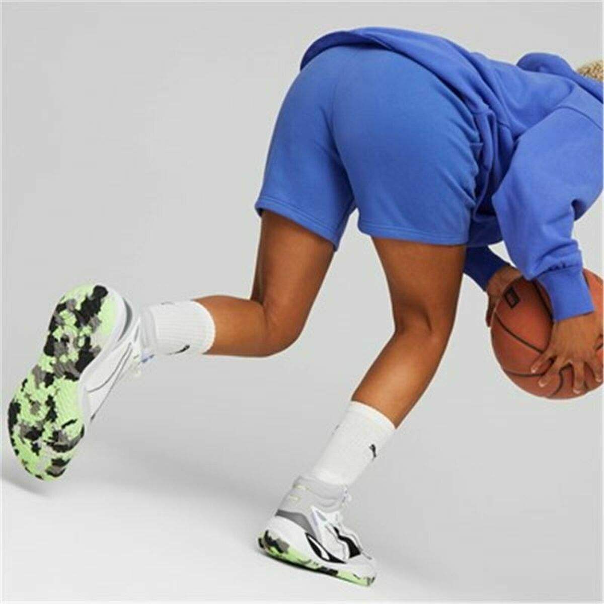 Chaussures de Basket-Ball pour Adultes Puma Playmaker Pro Mid Blanc