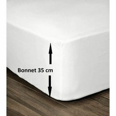 Drap housse Lovely Home 100 % coton Blanc (160 x 200 cm)