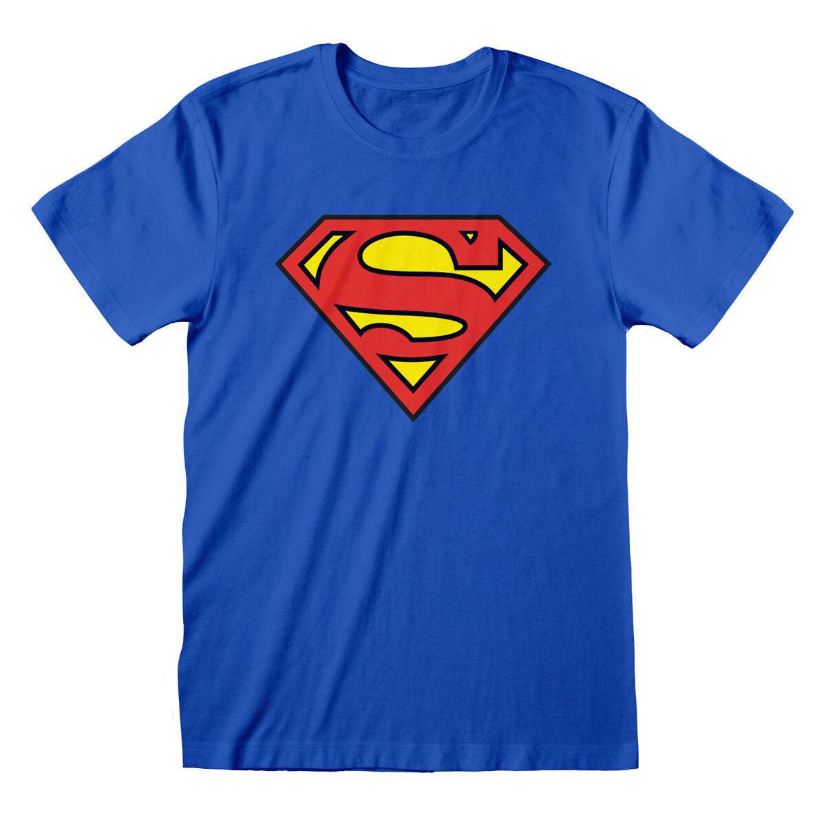 T shirt à manches courtes Superman Logo Bleu Unisexe - Superman - Jardin D'Eyden - jardindeyden.fr