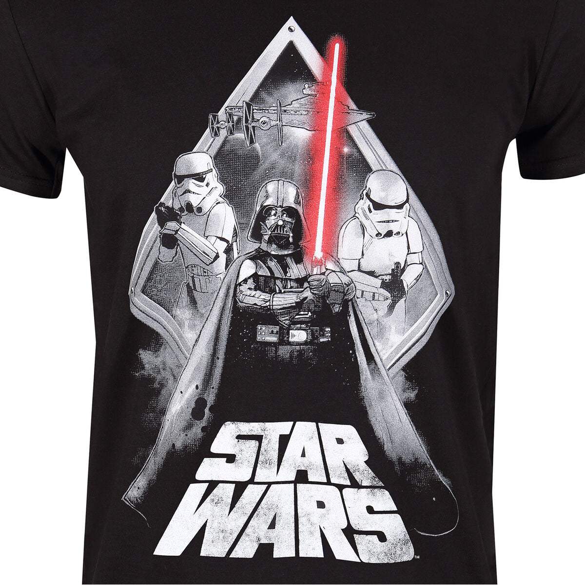 T shirt à manches courtes Star Wars Galaxy Portal Noir Unisexe - Star Wars - Jardin D'Eyden - jardindeyden.fr
