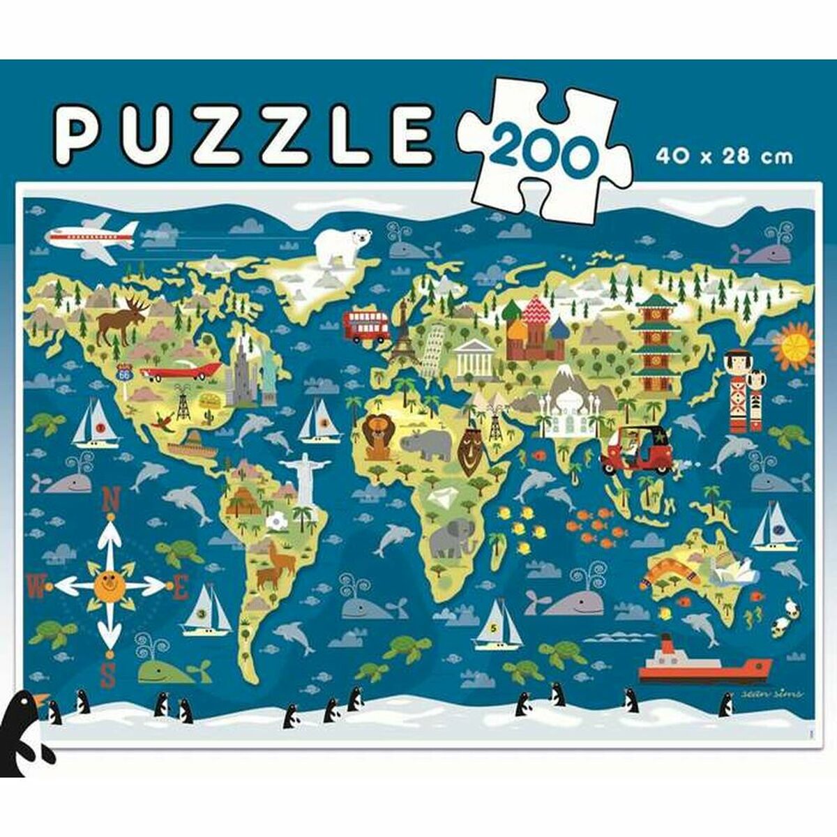 Puzzle Enfant Educa Mapamundi (200 pcs)