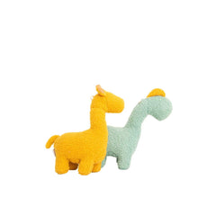 Jouet Peluche Crochetts Jaune Dinosaure Girafe 30 x 24 x 10 cm 2 Pièces