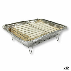 Barbecue Jetable Algon instantané 24 x 31 x 6 cm (12 Unités)