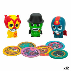 Figurines d’action Eolo Super Masked 3 x 4,5 x 3,5 cm (12 Unités)