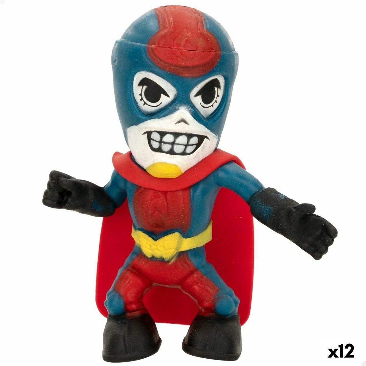 Figure à Collectionner Eolo Super Masked Pepper Man Élastique 14 x 15,5 x 5,5 cm (12 Unités)