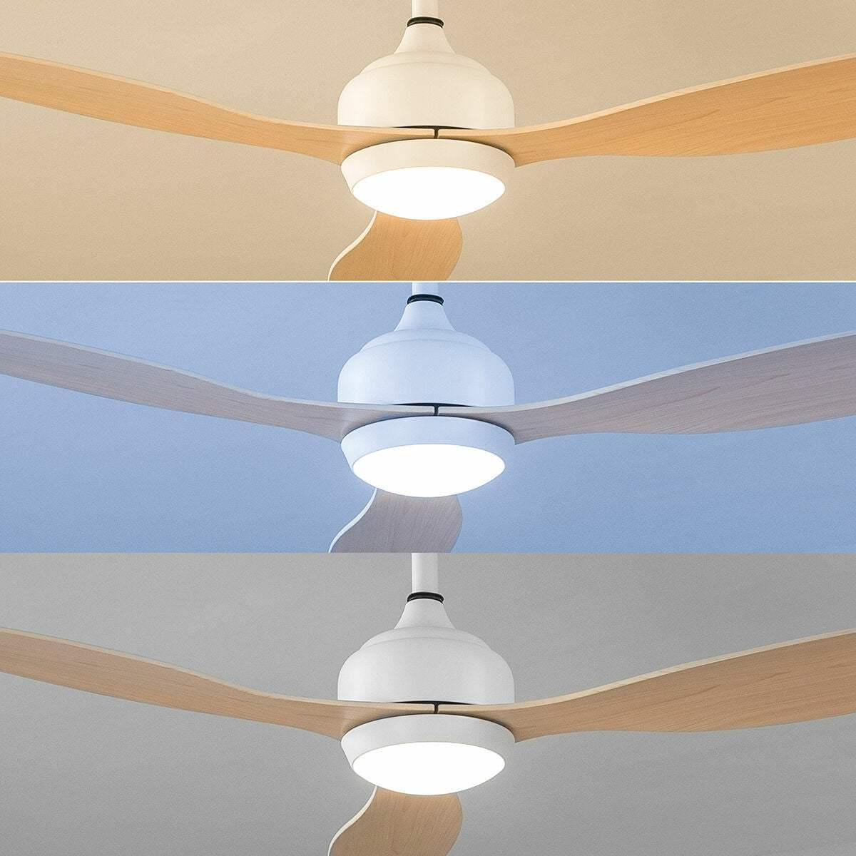 Ventilateur de Plafond avec Lumière LED et 3 Pales ABS Wuled InnovaGoods Bois 36 W - InnovaGoods - Jardin D'Eyden - jardindeyden.fr